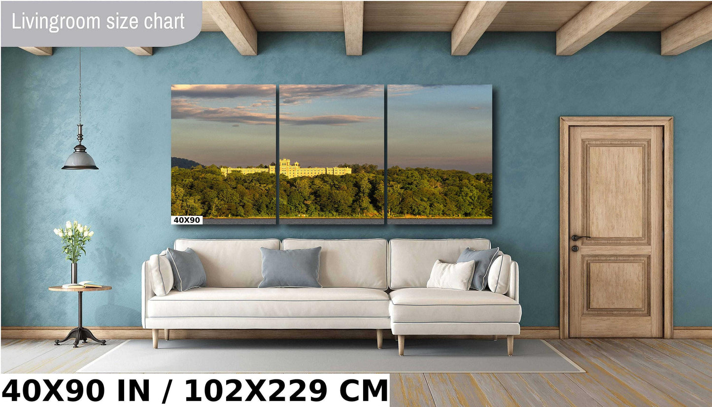 Hudson Valley Sunrise Print – Mt St Alphonsus Artwork | Peaceful Castle Wall Art