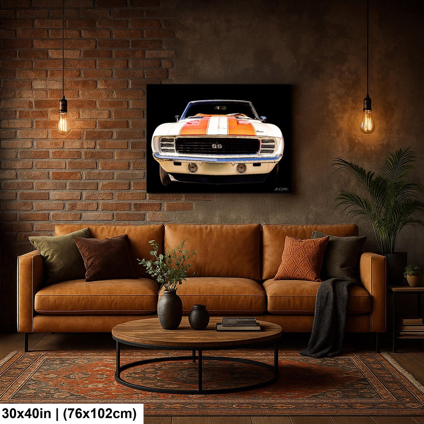 1969 Camaro SS Vintage Racing Poster, Photo Print | Canvas, Metal, Acrylic, 8x10–16x20 Wall Art