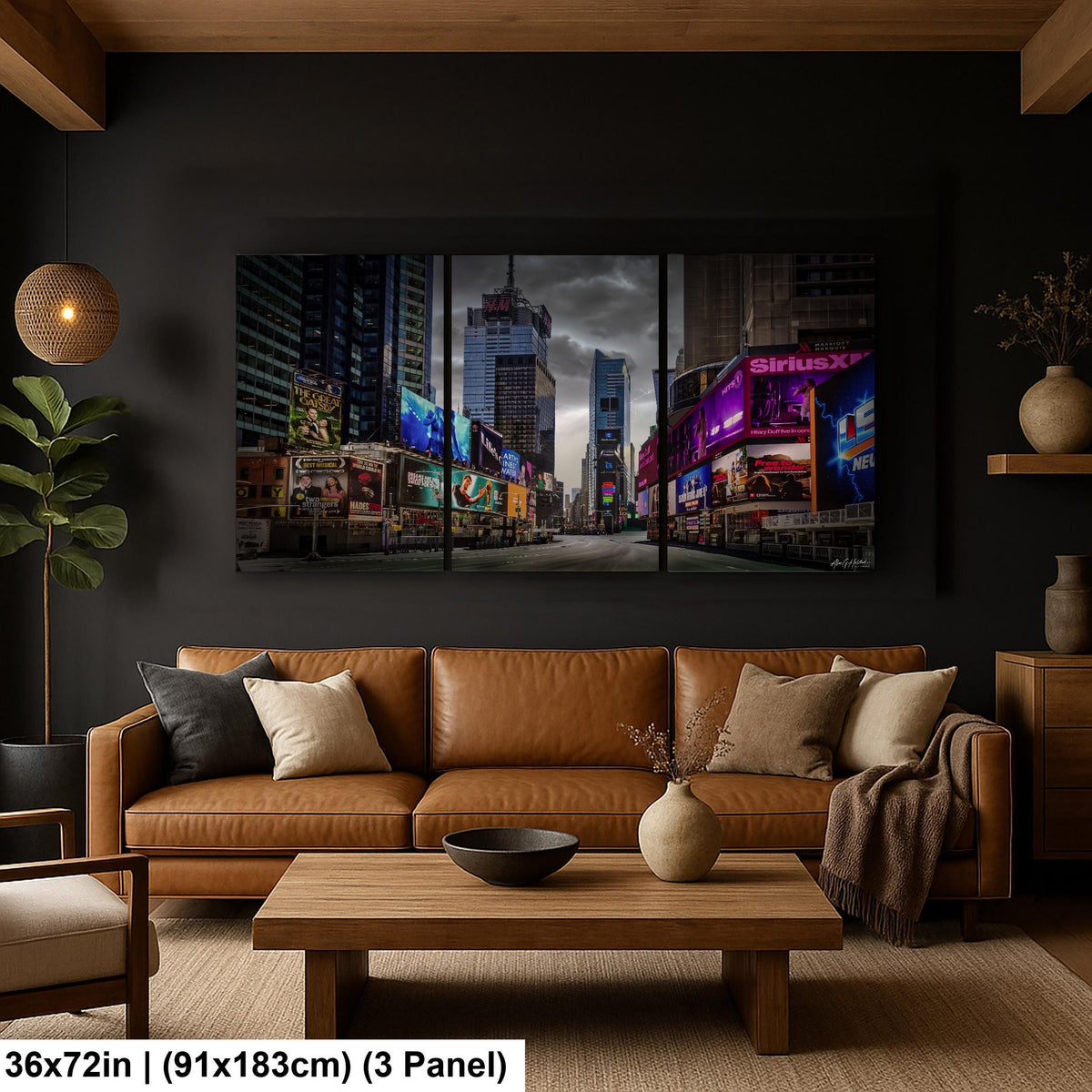 Times Square Storm Print, New York Thunderstorm Metal Print Photo