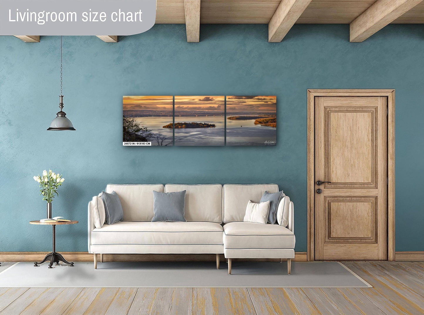 Hudson Valley Landscape Print – Bannerman Island Autumn River View Photo