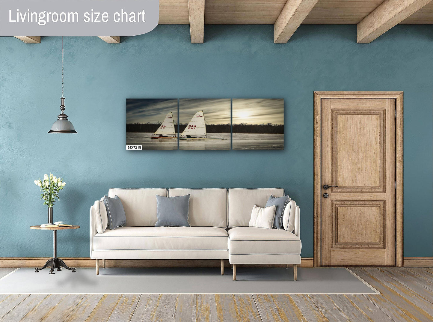 Vintage Ice Sailing - Classic Arrow Ice Boats Racing on Frozen Lake in Newburgh