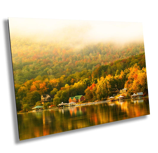 Tennessee River Canvas Print – Vibrant Fall Colors Wall Art | Mountain Landscape
