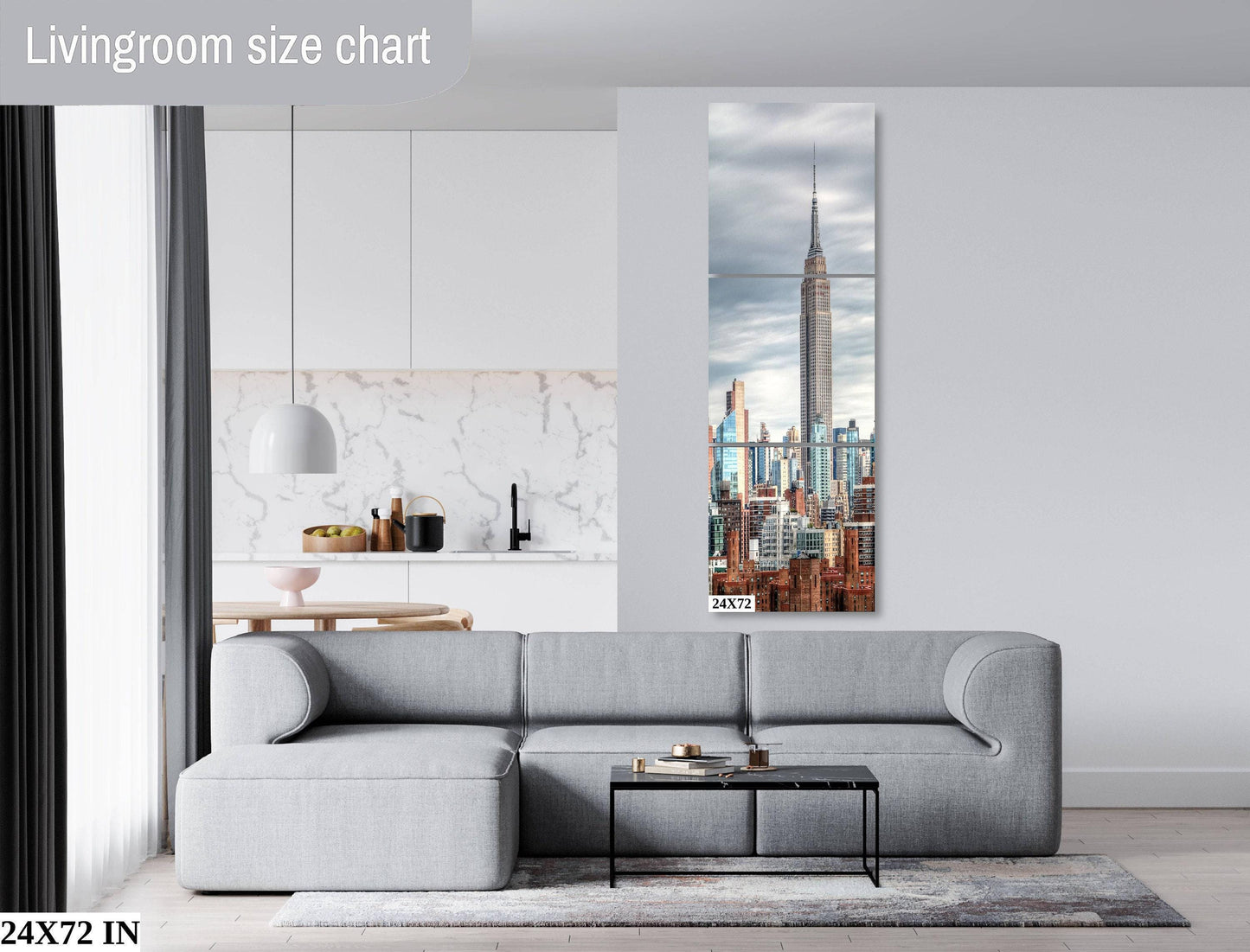 Midtown Manhattan Skyline Print - Urban Skyline Decor | Glossy Photo Paper