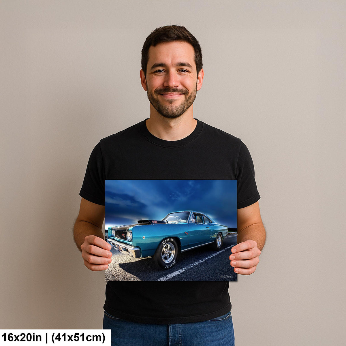 1968 Dodge Coronet, R/T 426 Hemi Muscle Car Photo, Mopar Wall Art | Canvas, Metal | 8x10–16x20