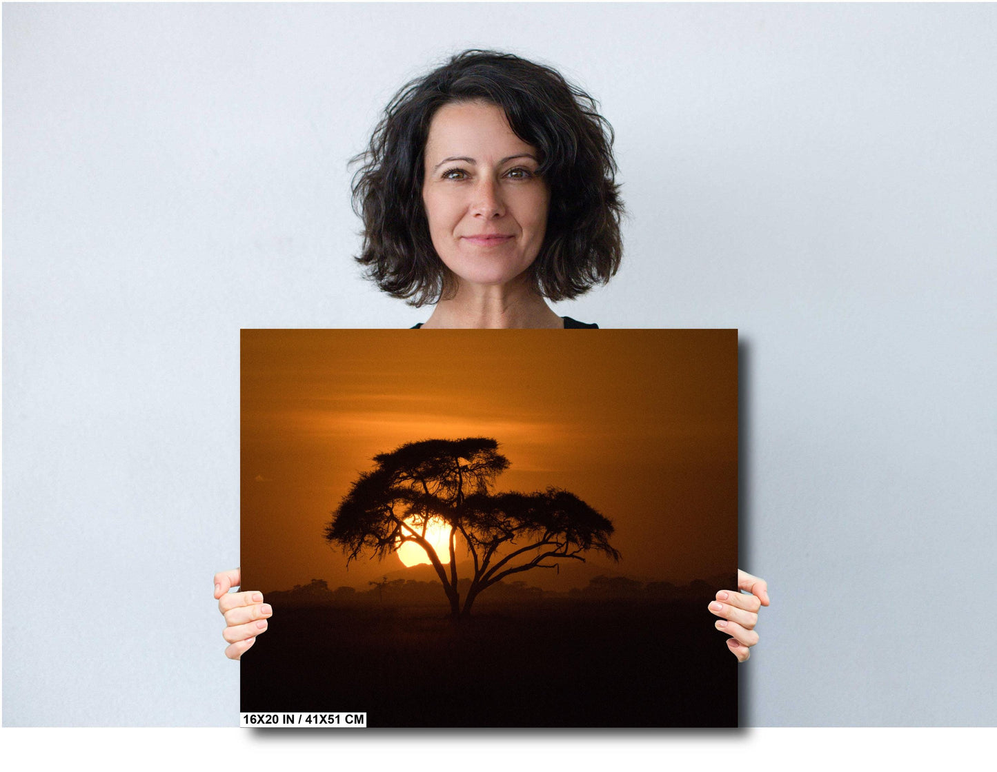 Amboseli Sunset Canvas Print – Kenya National Park Wildlife Photography Art