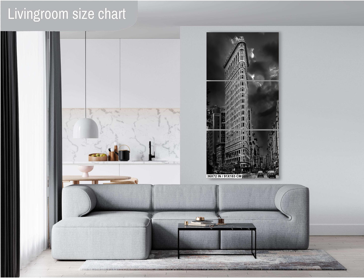 Manhattan Stormy Day Print – NYC Photo Art | Flatiron Building Urban Wall Decor