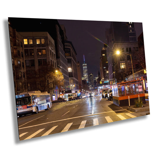 NYC Night Photography - Vivid Color Photo Print | Urban Night Photo Wall Art