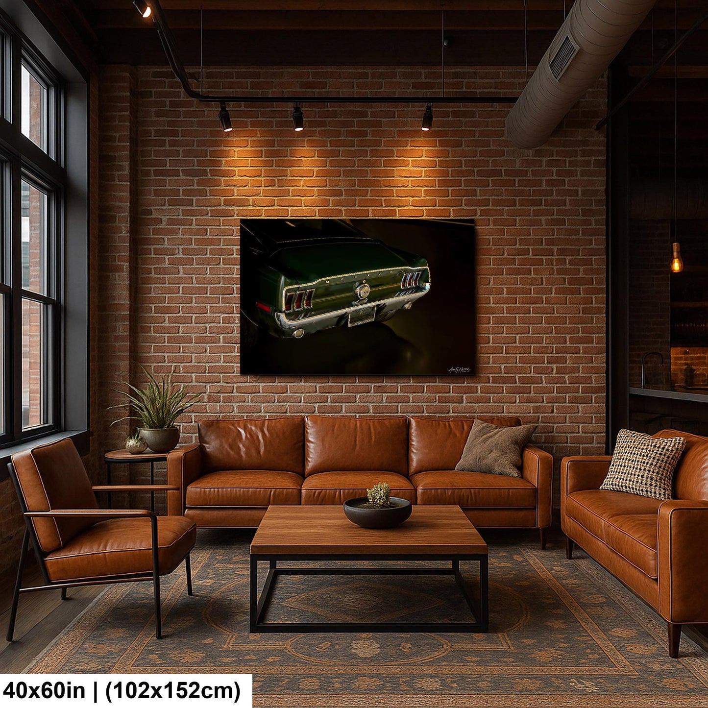 1968 Mustang, Forest Green Fastback Photo Print | Glossy Paper, Canvas, Metal | Sizes 8x10-16x20