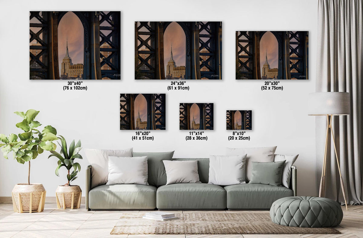 Manhattan Bridge Wall Art, Brooklyn Skyline Photo Print, CanvasNY