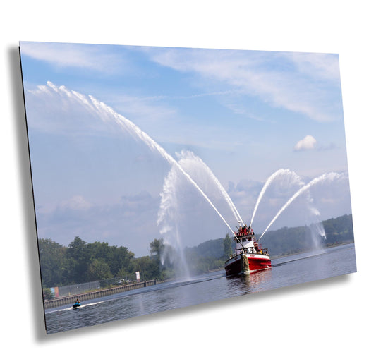 John J Harvey Fireboat Print - Kingston Waterfront Art | Canvas Or Metal Wall Decor