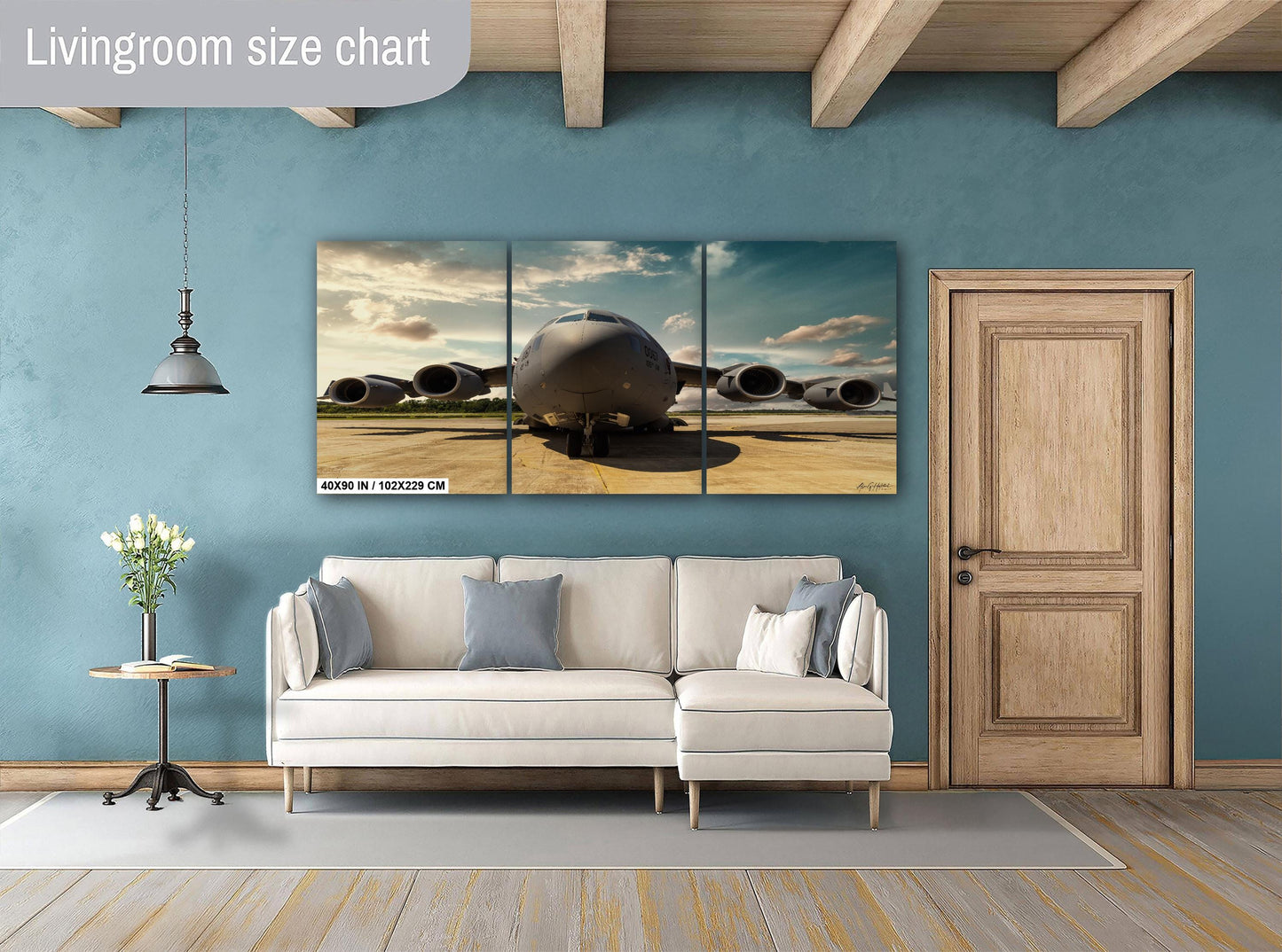 C-17 Globemaster Canvas - Military Cargo Plane Art | Hudson Valley Aviation Print