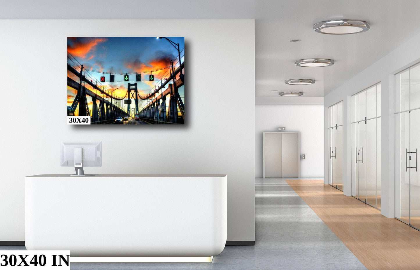 Poughkeepsie Bridge Sunrise - Hudson Valley Photo | Canvas Wall Decor & Metal Print Art