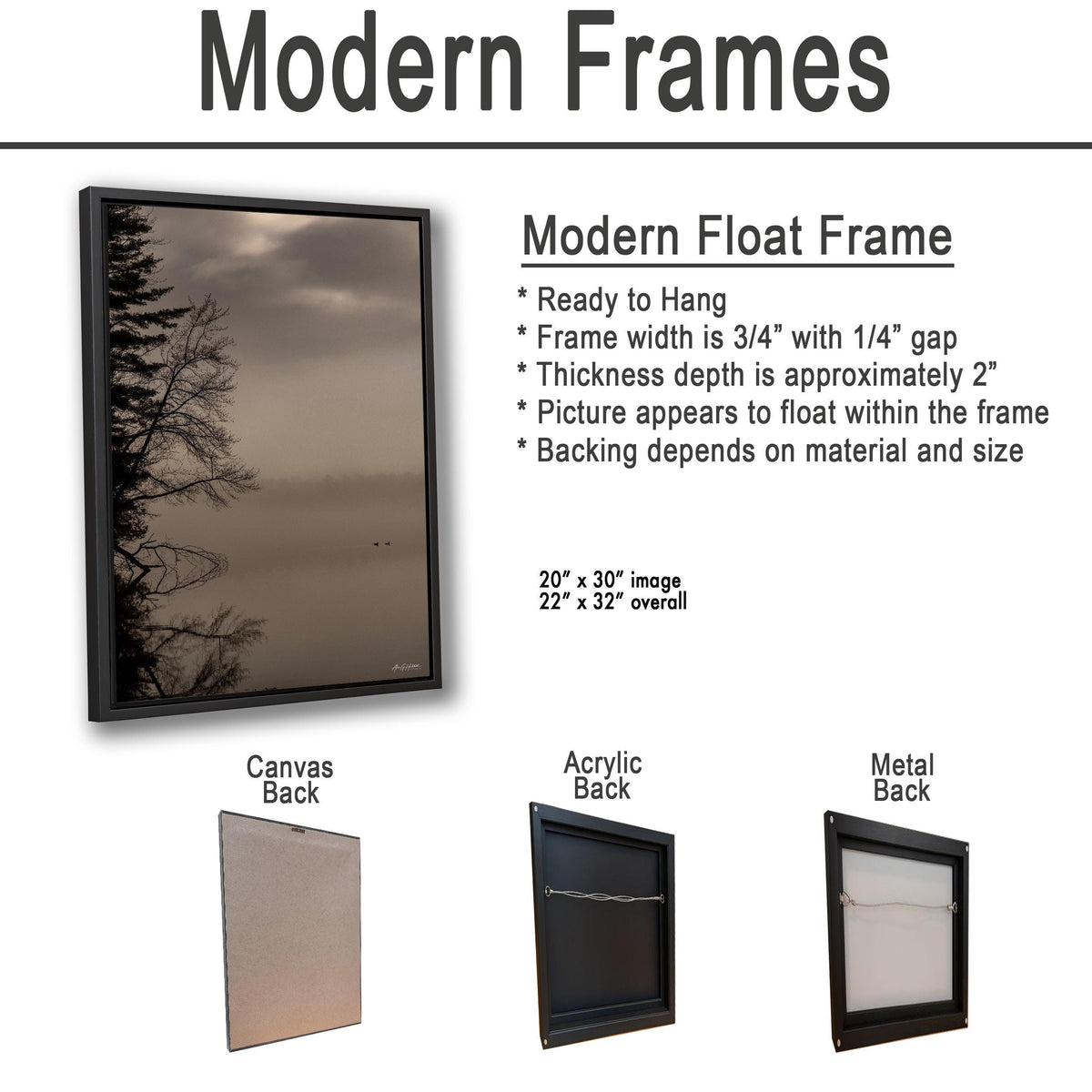 Wood Duck Wall Art, Loon Lake Misty Dawn Photo Print Glossy Paper
