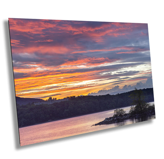 Sunset over the iconic Hudson Valley former Mt St Alphonsus from Norrie Point  canvas,metal, acrylic and photo paper wall art sized to fit