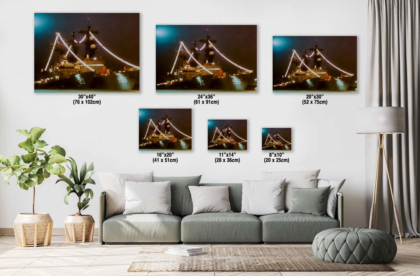 USS Antrim FFG 20 Print – Cold War Naval Art | Persian Gulf Voyage Wall Decor