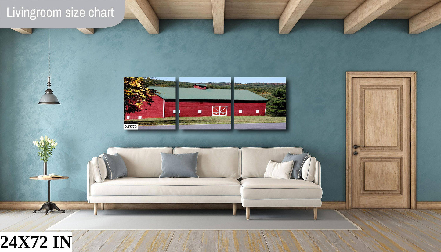 Barn Wall Decor | Rustic Barn Print & Upstate New York Art - Farm Life Gift Canvas