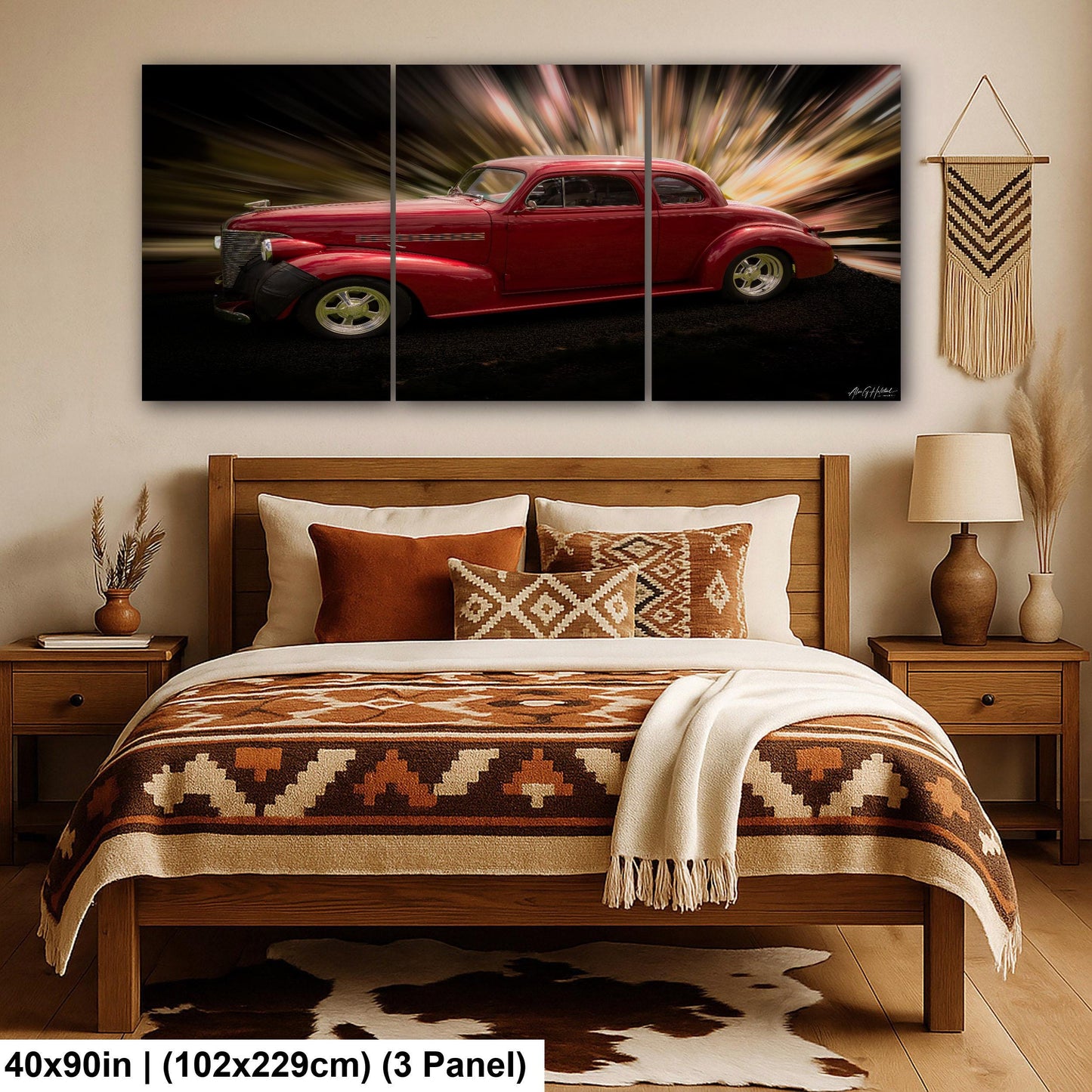1939 Chevrolet, Art Deco Street Rod Print | Photo Paper, Canvas, Metal | 8x10-16x20, Deep Red Coupe