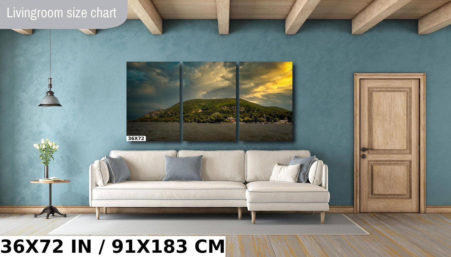 Hudson Valley Canvas Print – Cold Spring River View Wall Art with Vibrant Color