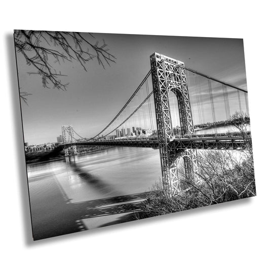 George Washington Bridge Photo – NYC Metal Print | Palisades View Bridge Photography