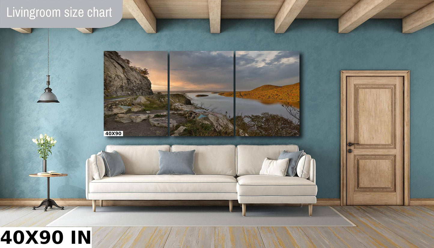 Hudson River Wall Art | Fall Colors Art on Ready to Hang Canvas – Hudson Valley Decor