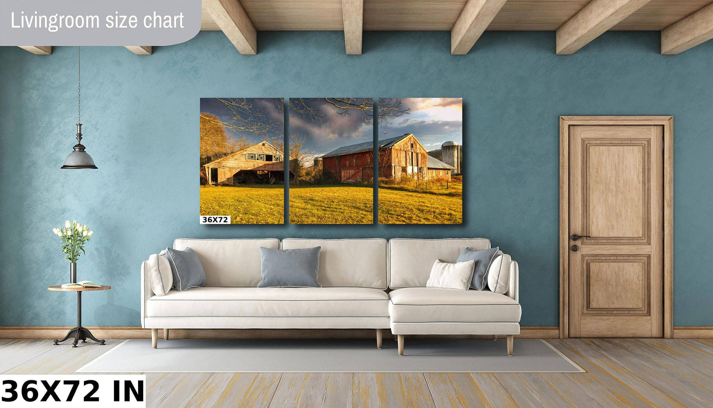 Abandoned Barn Art Print - Rustic Wall Art | Upstate New York Country Landscape Canvas