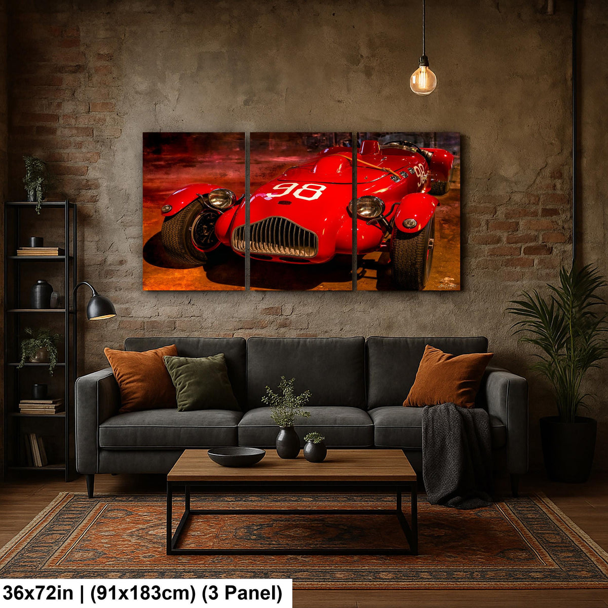 Vintage Race Car, #98 Red Open Wheel Motorsport Photograph Prints