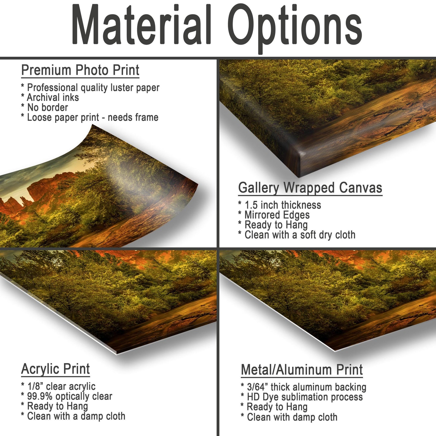 Cathedral Rock Wall Art – Sedona Landscape Art | Ready to Hang Canvas & Metal Prints