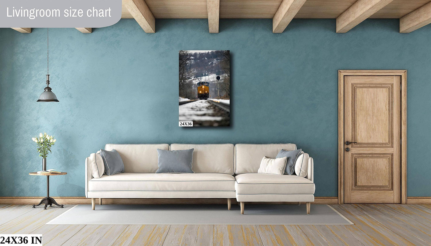 Railroad Tracks Canvas Print - Vibrant Train Wall Art | Ready To Hang