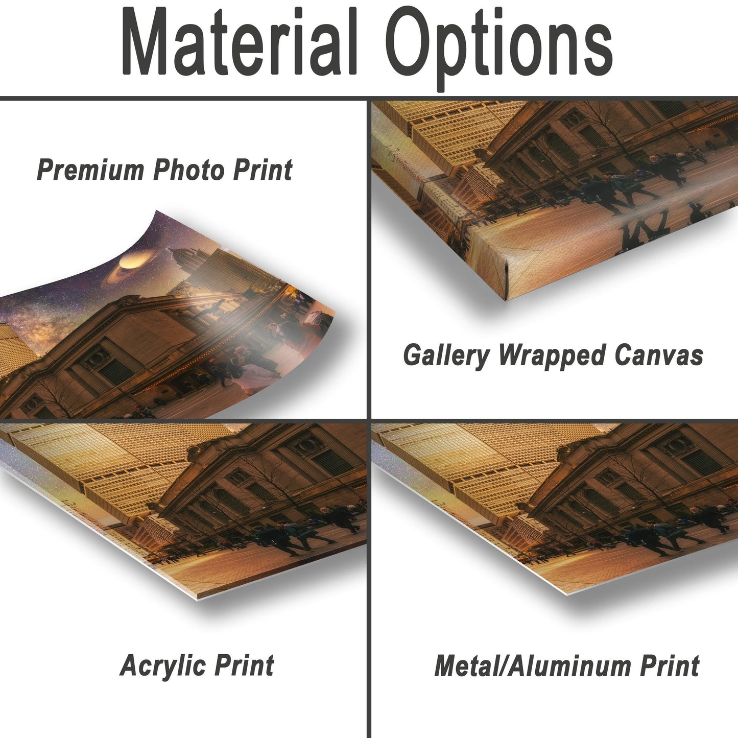 Manhattan Skyline Art – Grand Central Metal Print Poster | Urban Night Scene