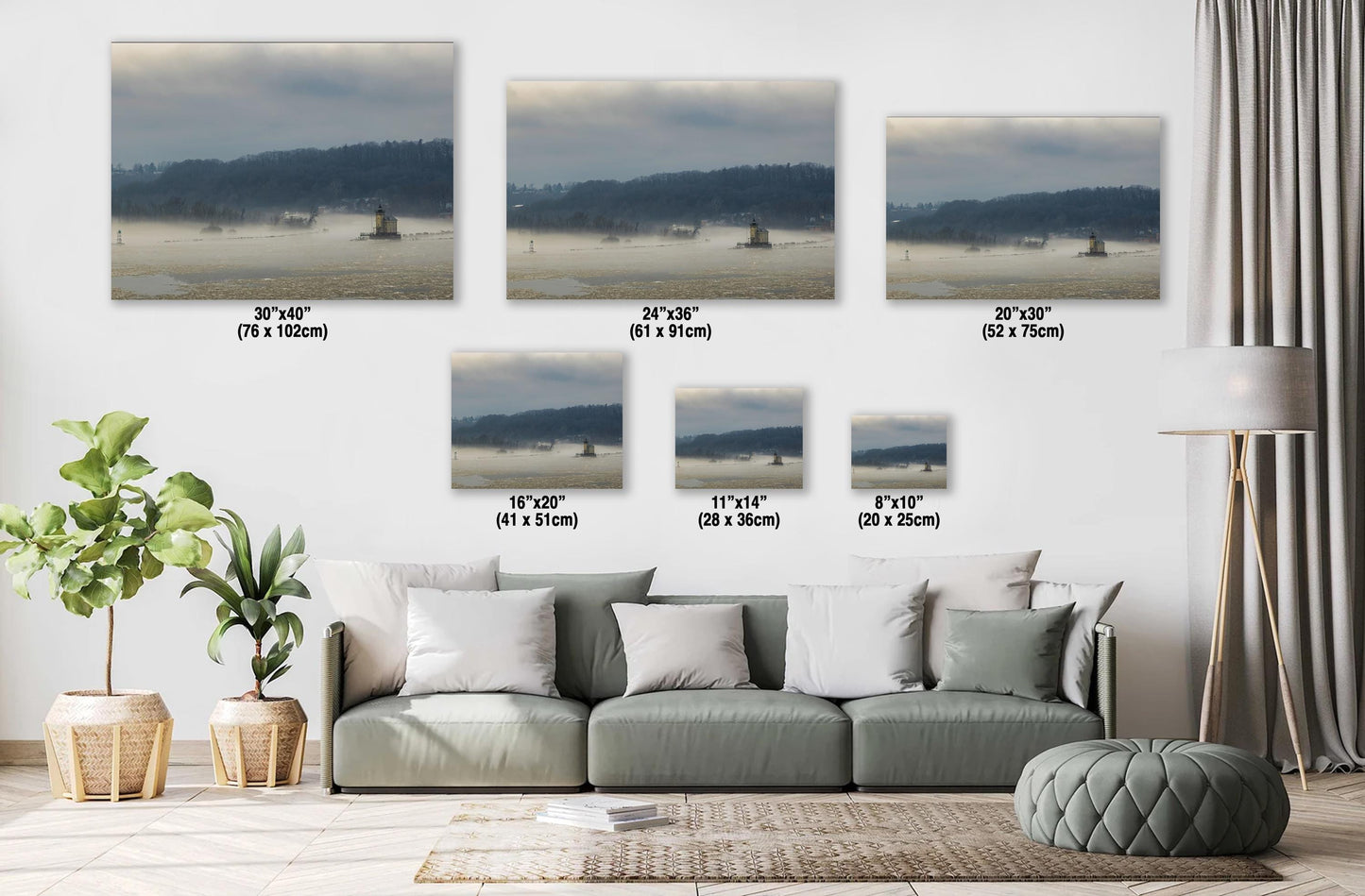 Hudson River Metal Print – Rondout Light Scenic Landscape Wall Art | Glossy Metal Print