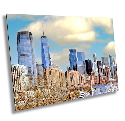NYC Skyline Metal Print - Lower Manhattan Photo Canvas | Vibrant Urban Landscape Art
