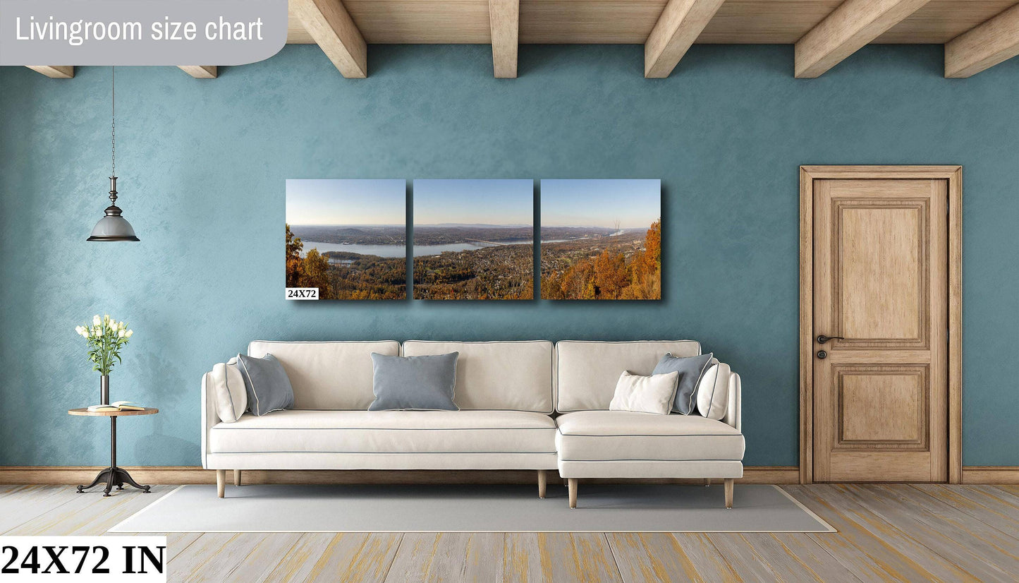 Hudson River Panoramic Print – Mt Beacon Wall Art | Storm View Canvas Decor