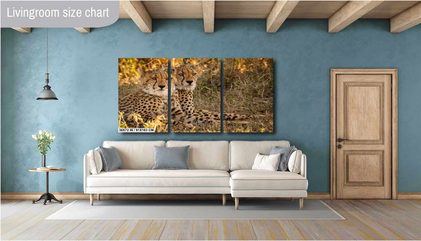 Kenya Safari Art Print – Cheetah Canvas Print | Luxury Wildlife Decor