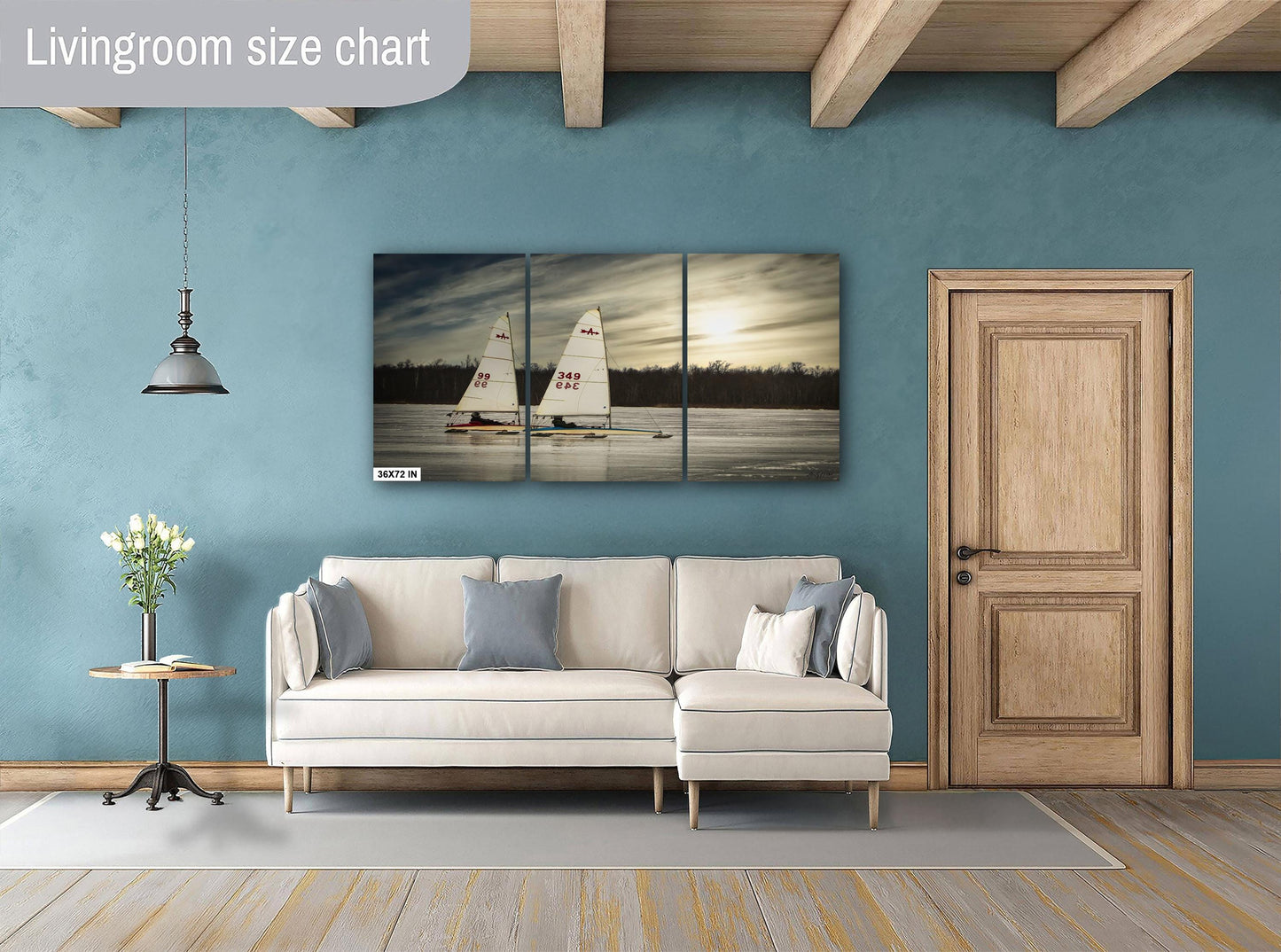 Vintage Ice Sailing - Classic Arrow Ice Boats Racing on Frozen Lake in Newburgh