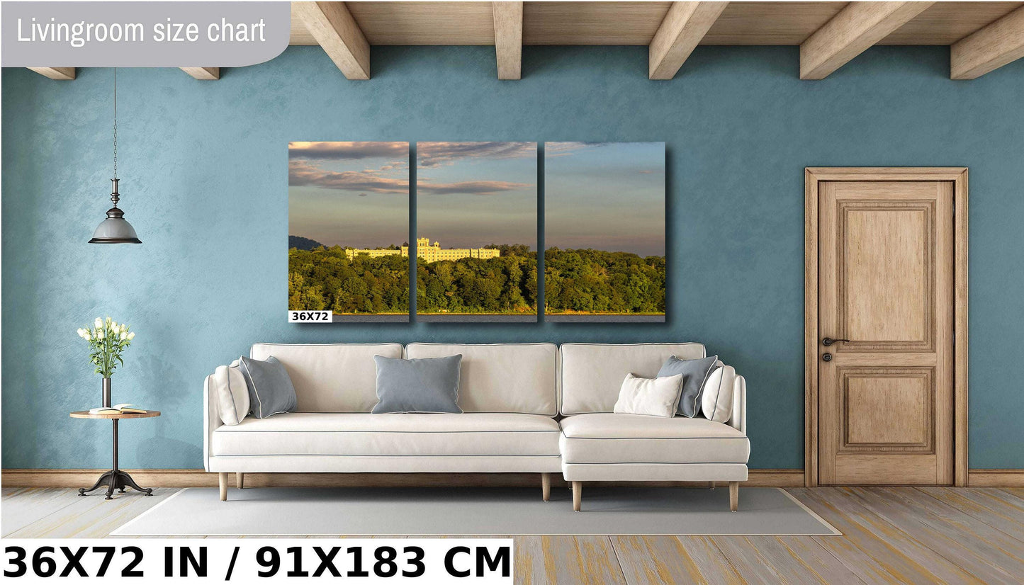 Hudson Valley Sunrise Print – Mt St Alphonsus Artwork | Peaceful Castle Wall Art
