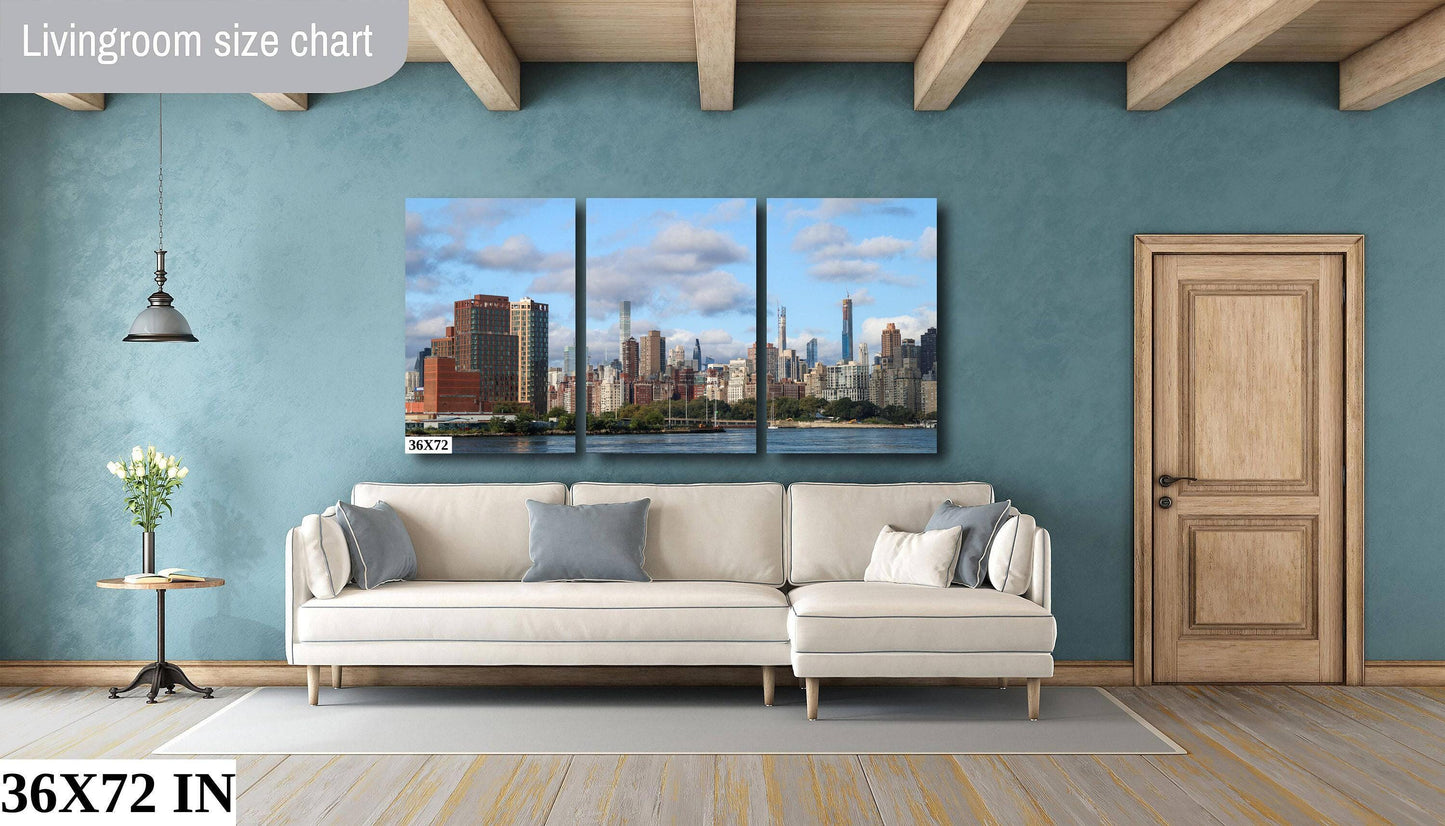 Manhattan Skyline Canvas - Colorful Cityscape Wall Art | Ready To Hang Canvas Print
