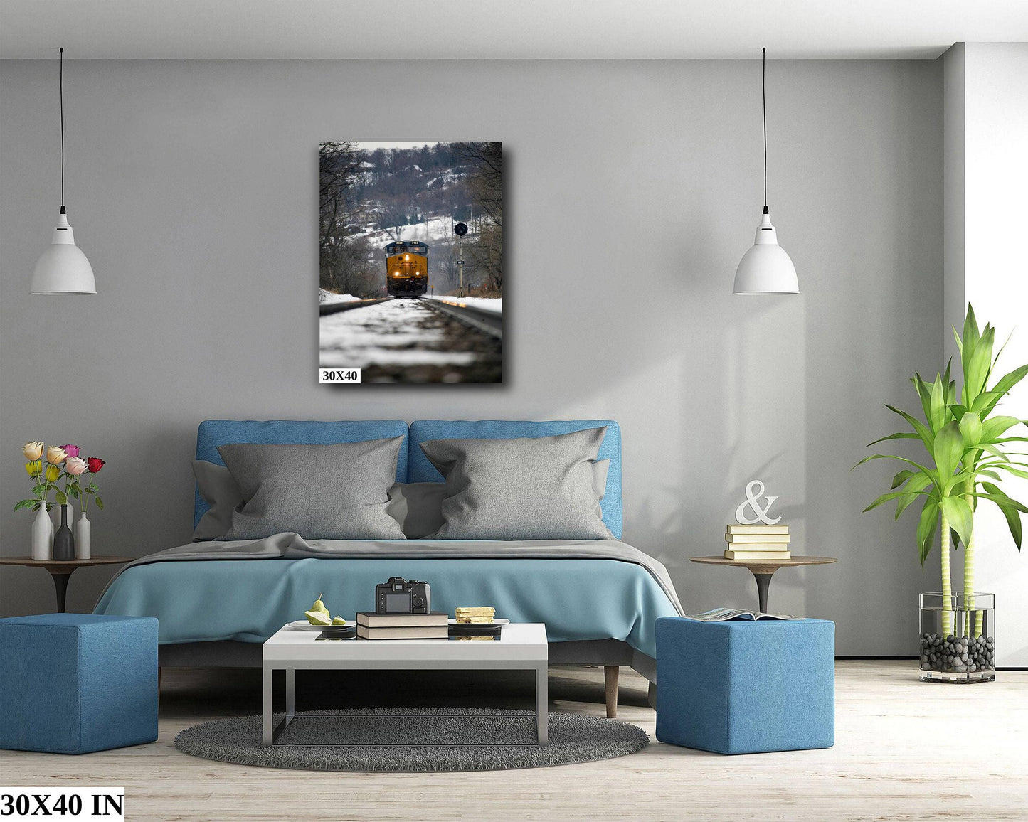 Railroad Tracks Canvas Print - Vibrant Train Wall Art | Ready To Hang