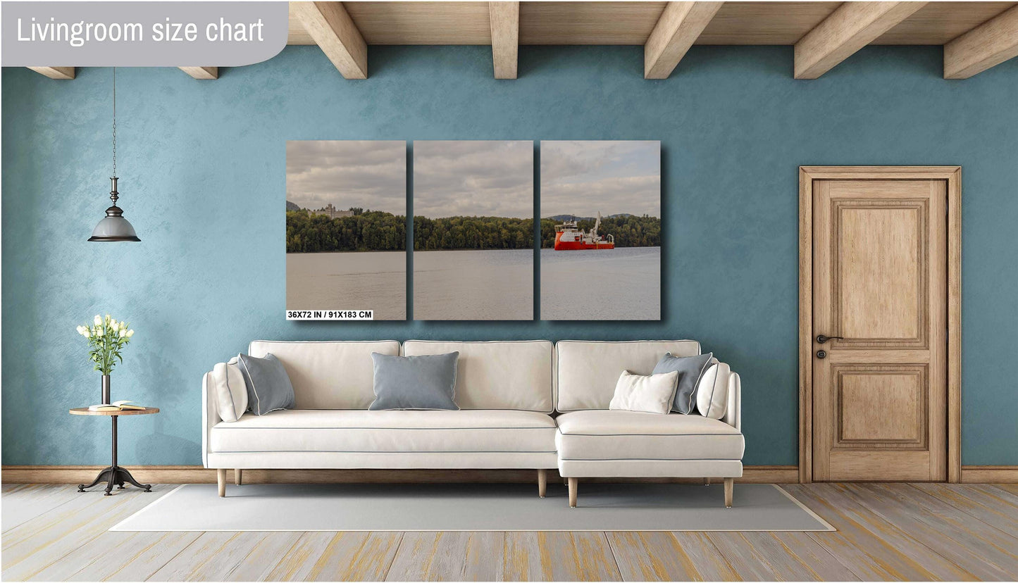 Hudson River Print – Cable Ship Ariadne Photo | Nautical Wall Decor & Military Service Art