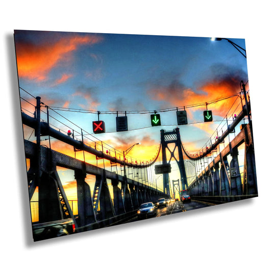 Poughkeepsie Bridge Sunrise - Hudson Valley Photo | Canvas Wall Decor & Metal Print Art