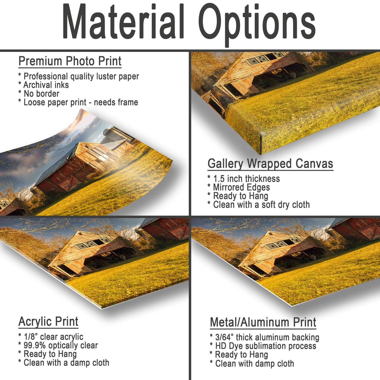 Abandoned Barn Art Print - Rustic Wall Art | Upstate New York Country Landscape Canvas