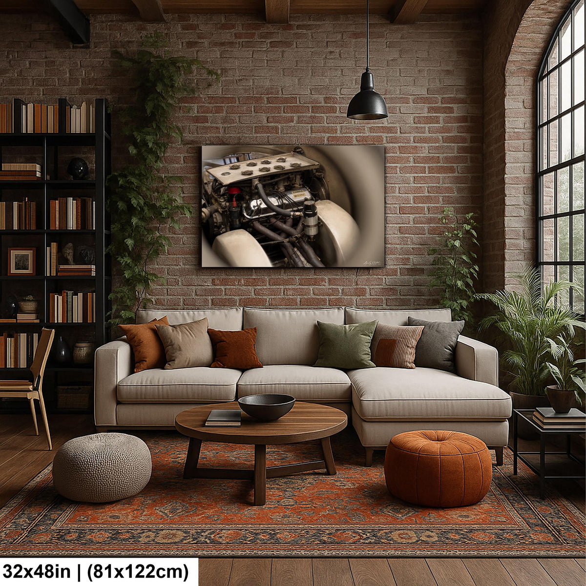 Shelby Daytona Engine Print, Vintage V8 Engine Photo, Glossy Art.