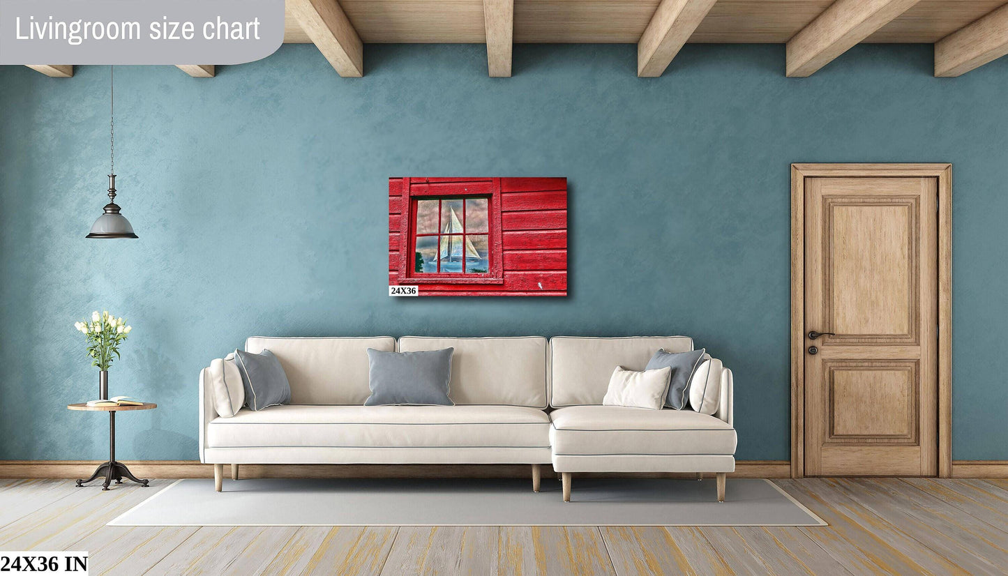 Sailboat Canvas Print – Erie Canal Art | Nautical Wall Decor | Ready to Hang Canvas
