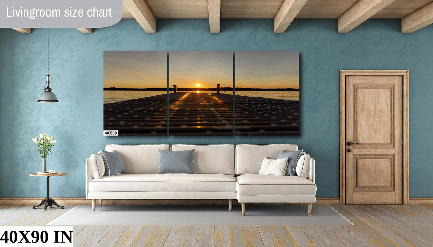 Orange Lake Sunset Canvas - Newburgh NY Wall Art | Hudson Valley Decor