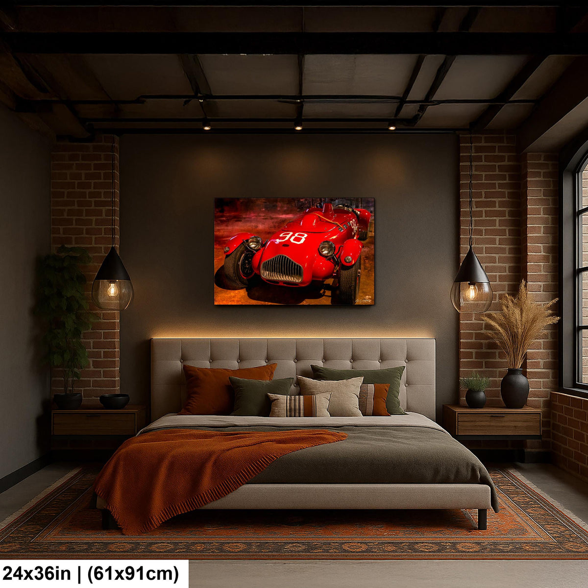Vintage Race Car, #98 Red Open Wheel Motorsport Photograph Prints