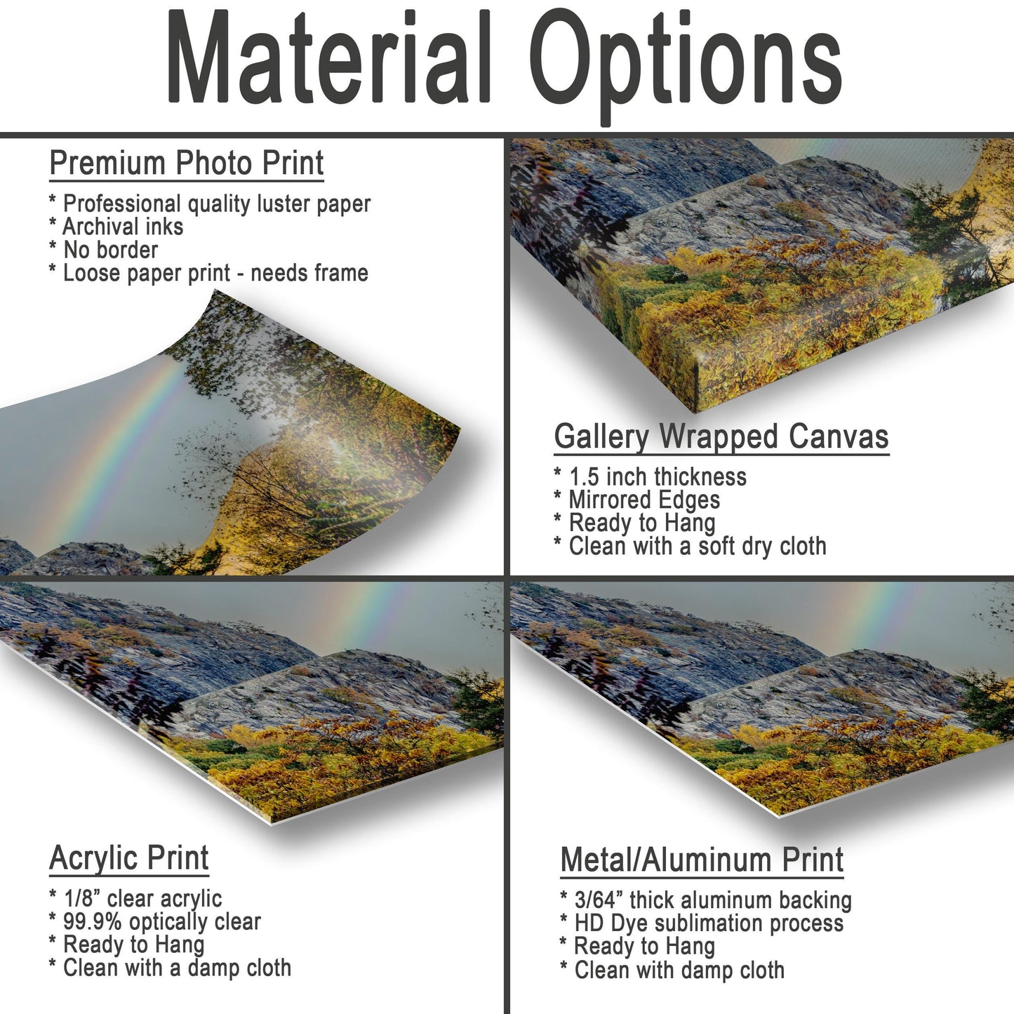 Storm King Mountain Wall Art – Scenic Route 218 Rainbow Landscape Canvas Print