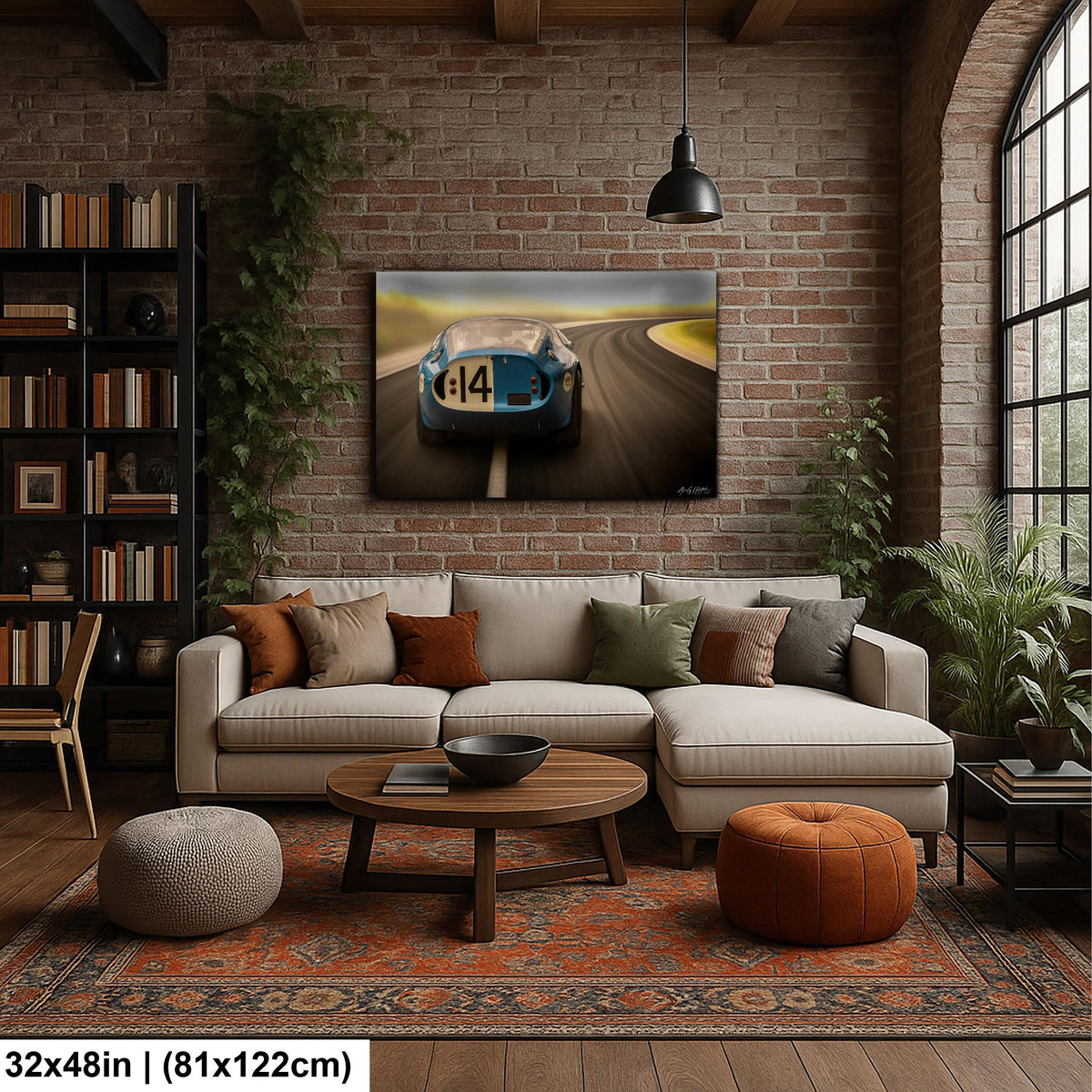 Shelby Daytona Art Print, Vintage Racing Glossy Photo Print Metal