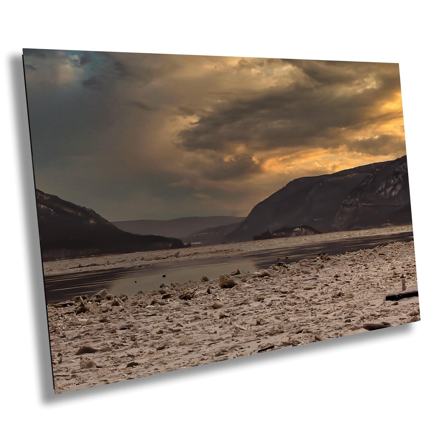 Hudson River Wall Art – Newburgh Sunset Print on Glossy Photo Paper