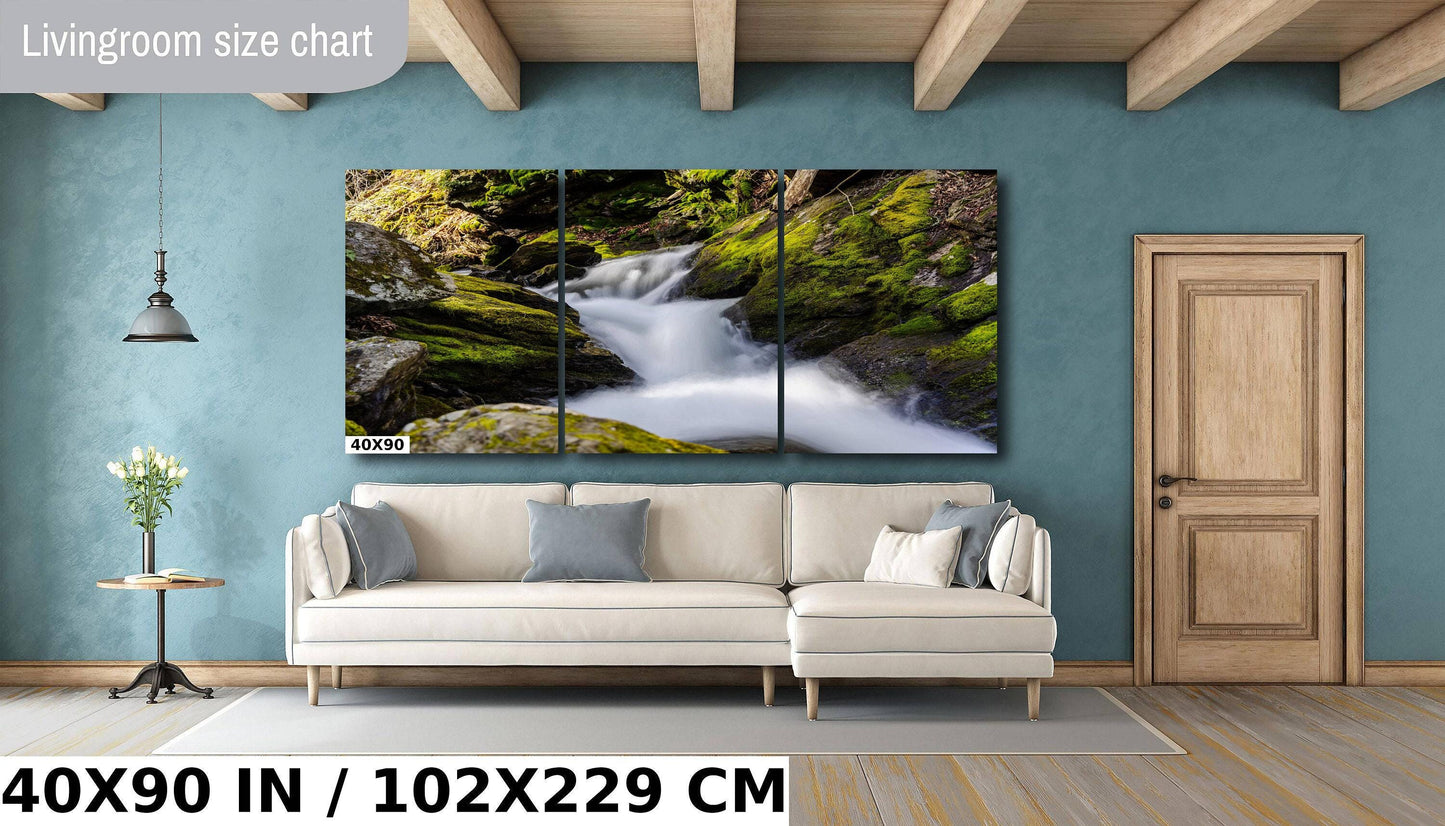 Dover Stone Church Canvas - Hudson Valley Waterfall Photography Print | Rustic Home Decor