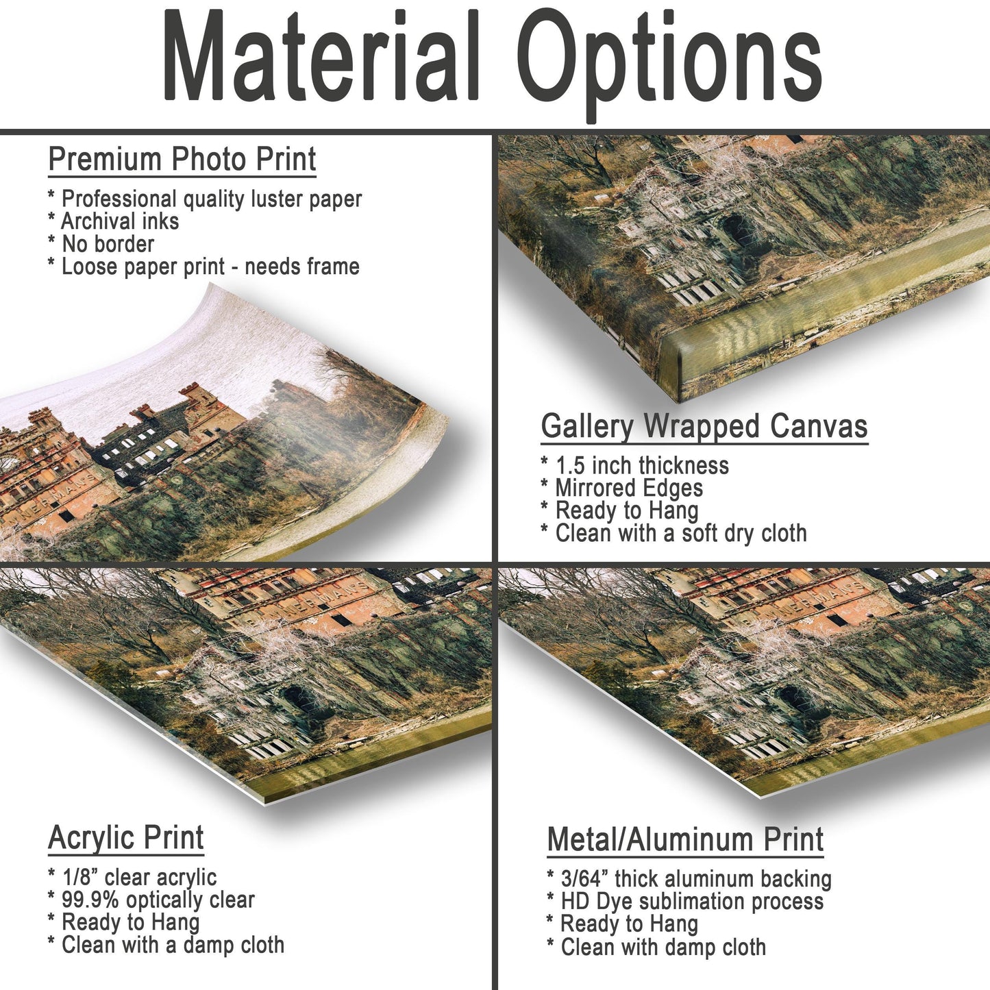 Bannerman's Castle Print – Hudson Valley Art | Fall Landscape Photo on Premium Glossy Paper