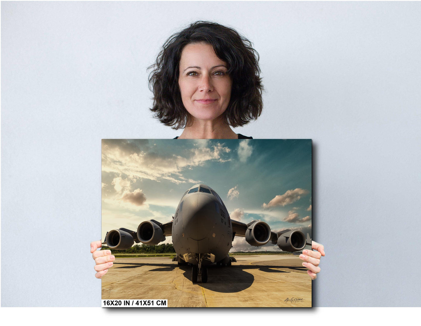 C-17 Globemaster Canvas Military Aviation Art - Stewart ANGB Heavy Lift Aircraft Print